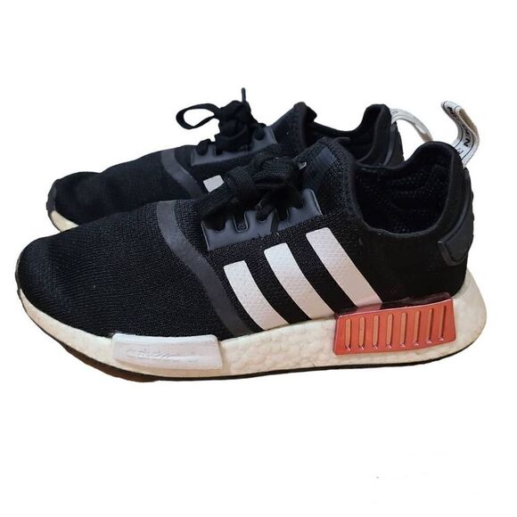 Adidas Women's NMD_R1 Black Running Shoes Pink Metallic Gently Worn Size 7 - Picture 1 of 6